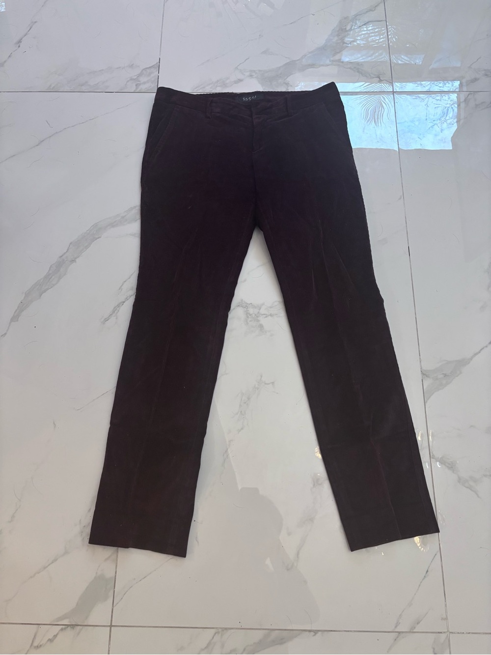 GUCCI Pants (Cardigan, Burgundy, Cotton)